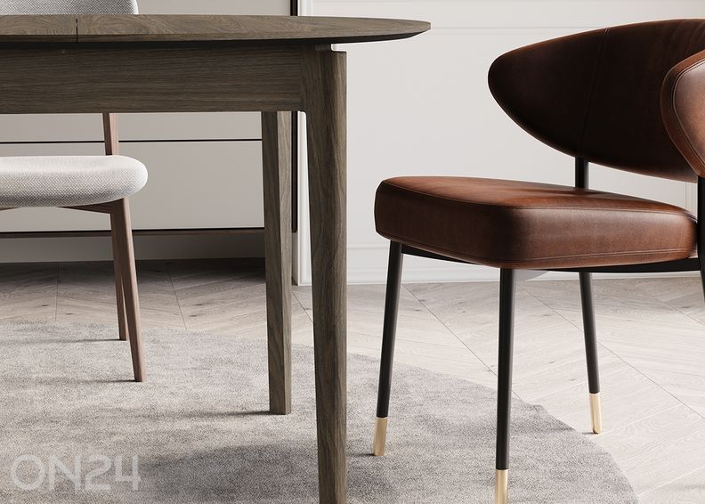 Pikendatav söögilaud Plot Ø120x120/240 cm suurendatud