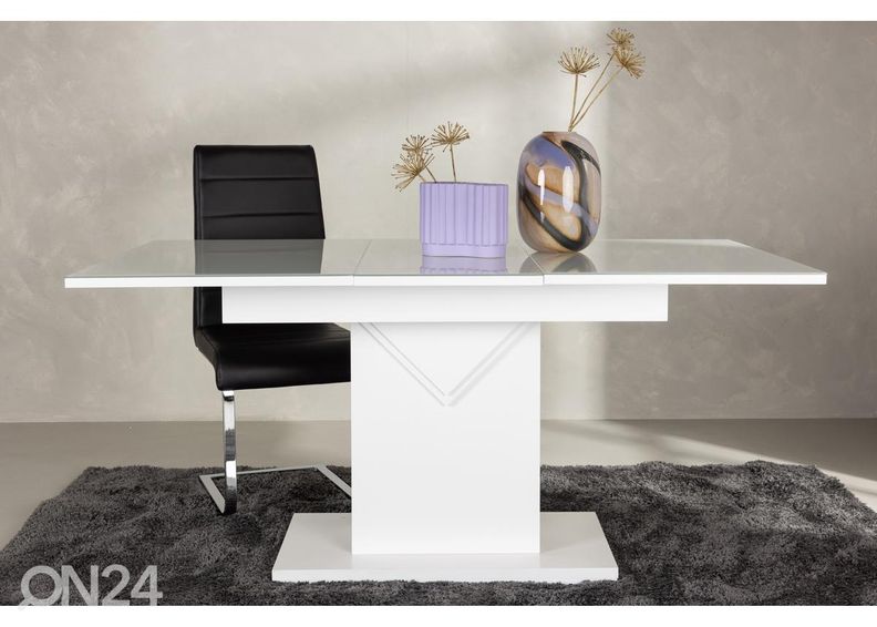 Pikendatav söögilaud Pluto 120/160x90cm suurendatud