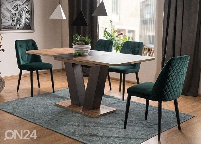 Pikendatav söögilaud Pluto 136-176x80 cm suurendatud