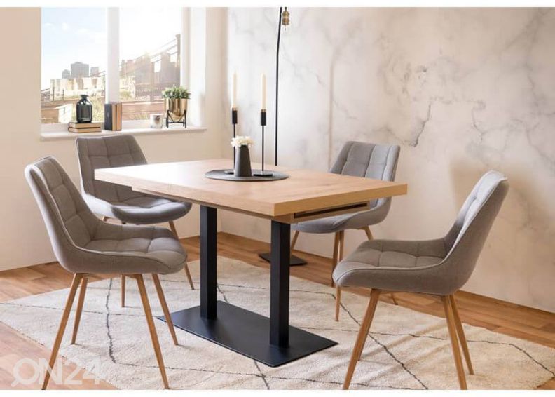 Pikendatav söögilaud Quadrato 120/200x80 cm suurendatud