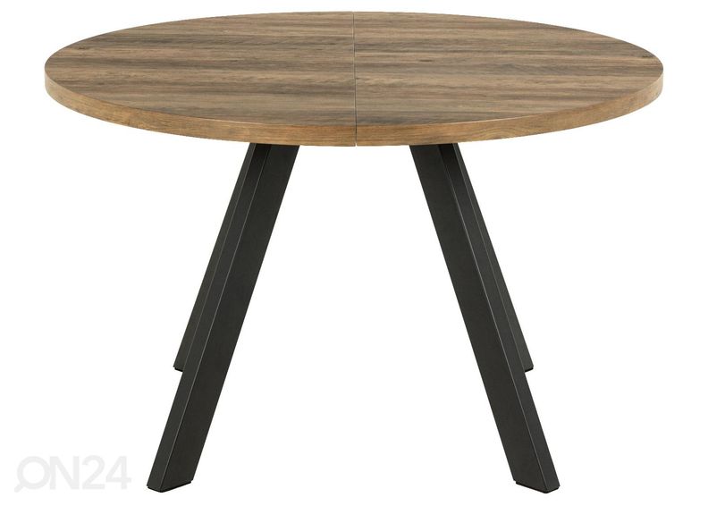 Pikendatav söögilaud Saida Ø120/210x75 cm suurendatud