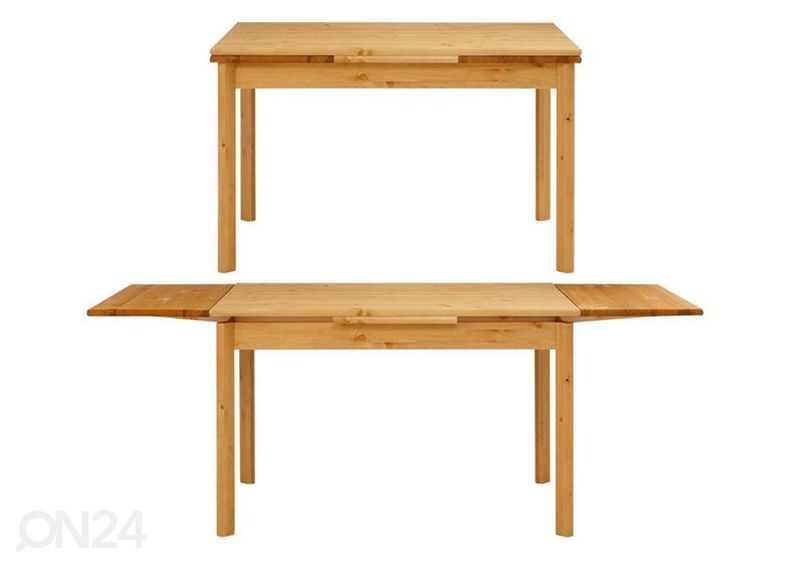 Pikendatav söögilaud Tirza 80x120-200 cm suurendatud