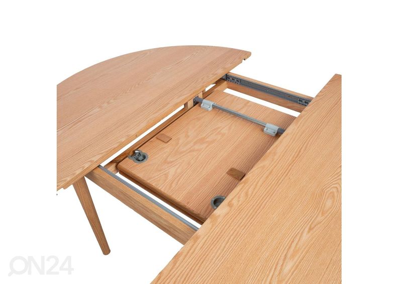 Pikendatav söögilaud Troyes Ø 100-132 cm suurendatud