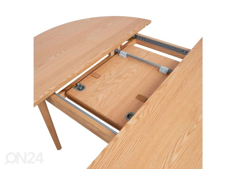 Pikendatav söögilaud Troyes Ø 120-160 cm suurendatud