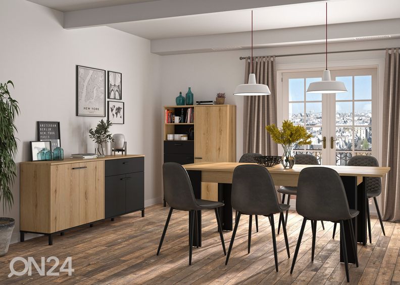 Pikendatav söögilaud Trust 160/200x90 cm suurendatud