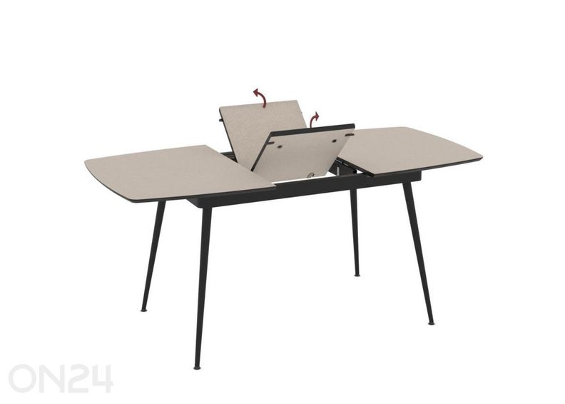 Pikendatav söögilaud Yense 80x125/165 suurendatud