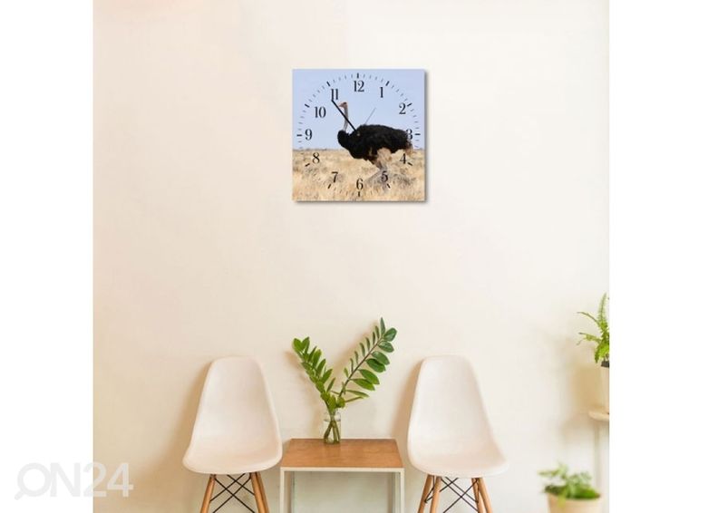 Pildiga seinakell Ostrich 1 suurendatud