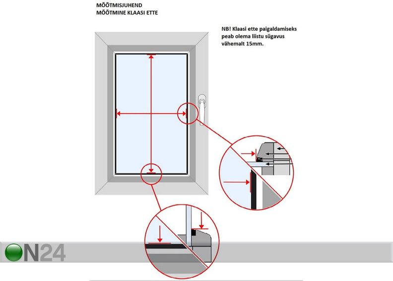 Pimendav voldikkardin laius 50-60 cm suurendatud