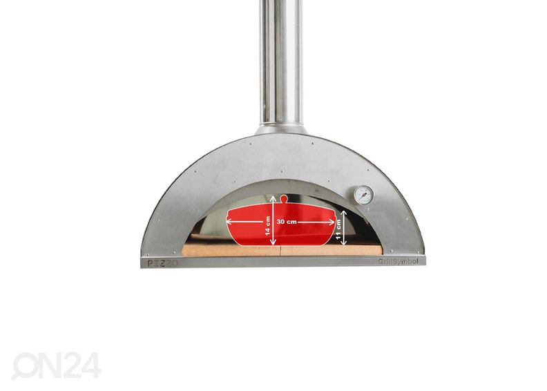 Pitsaahi koos aluslauaga Pizzo-Set-Inox suurendatud