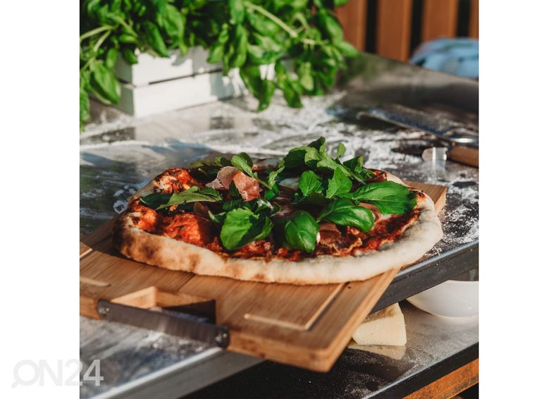 Pitsaahi koos aluslauaga Pizzo-Set-Inox suurendatud