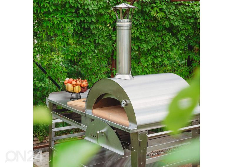 Pitsaahi koos aluslauaga Pizzo-XL-set-Inox suurendatud