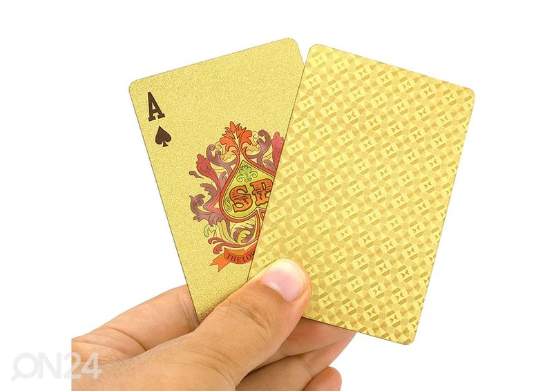 Plastikust mängukaardid dekoratiivses karbis suurendatud