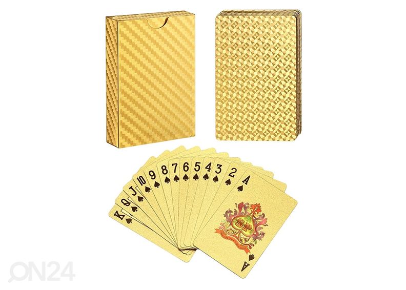 Plastikust mängukaardid dekoratiivses karbis suurendatud