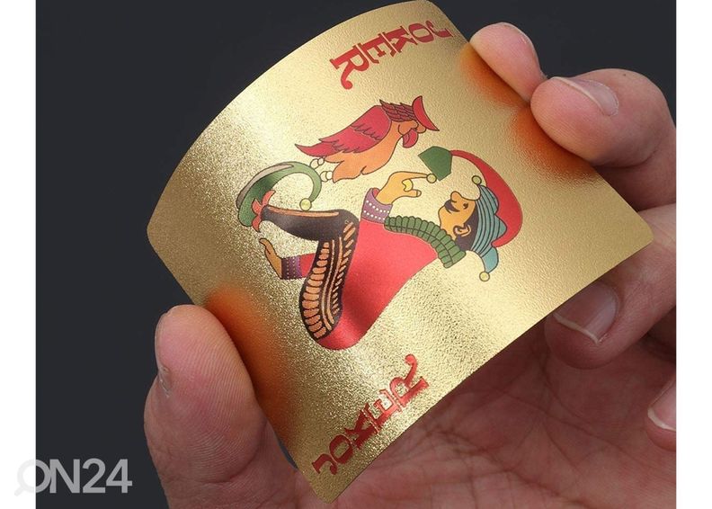 Plastikust mängukaardid dekoratiivses karbis suurendatud