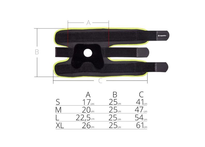 Põlve tugiside manetic bamboo inSPORTline suurendatud