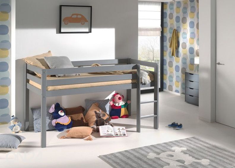 Poolkõrge narivoodi Pino 90x200 cm suurendatud