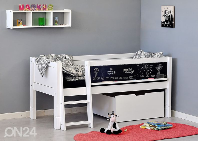 Poolkõrge voodi Jerwen 70x160 cm suurendatud