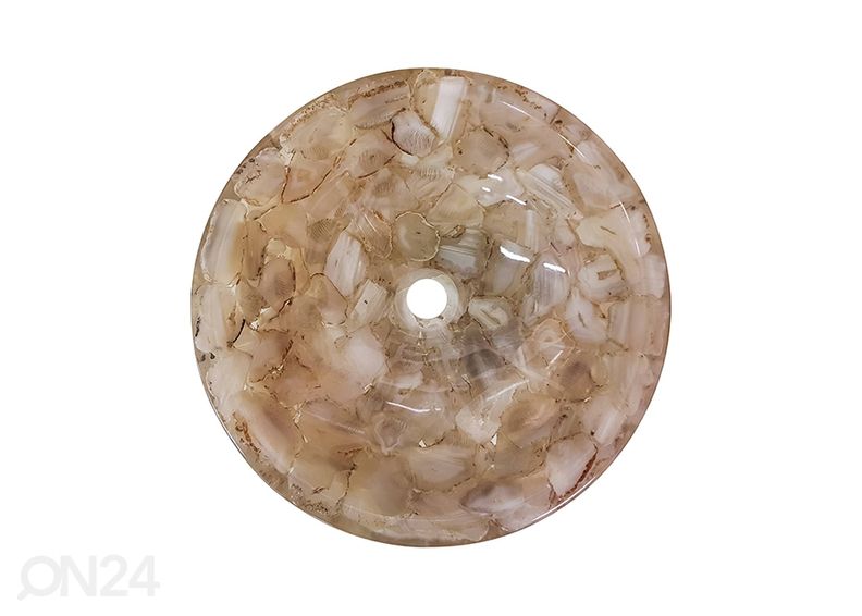 Poolvääriskividega vaigust valamu suurendatud