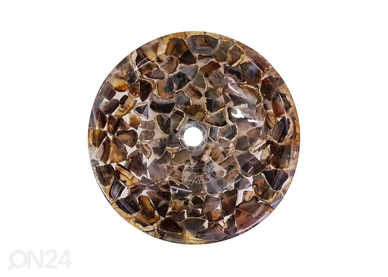 Poolvääriskividega vaigust valamu suurendatud