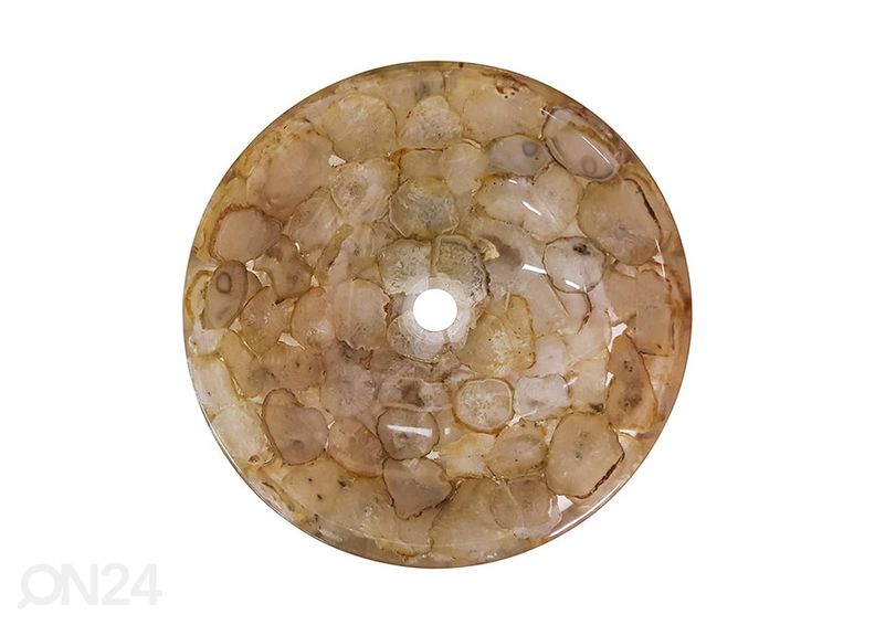 Poolvääriskividega vaigust valamu suurendatud