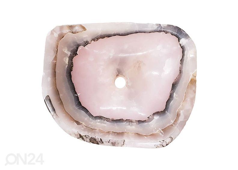 Poolvääriskivist valamu suurendatud