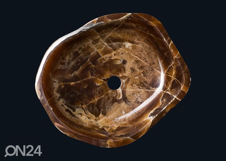 Poolvääriskivist valamu suurendatud