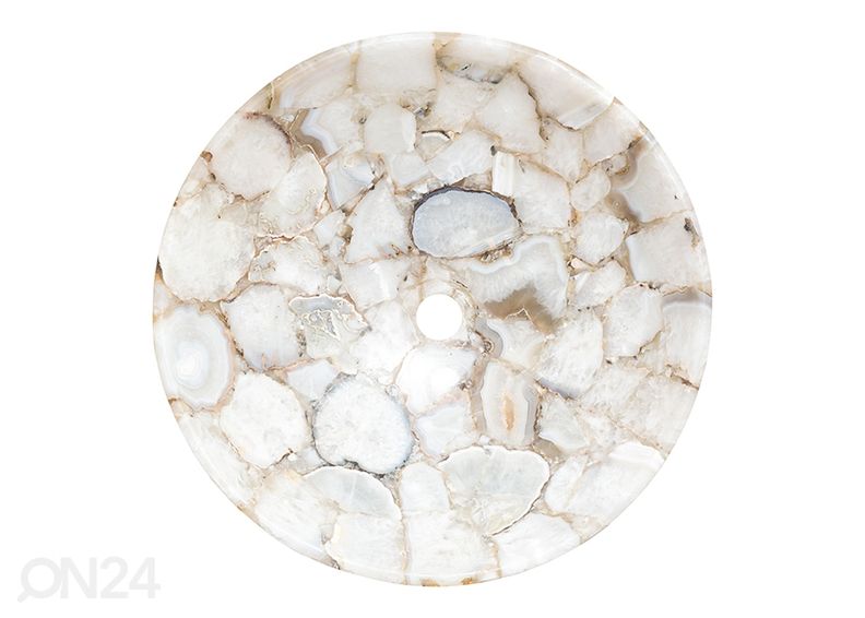 Poolvääriskivist valamu suurendatud