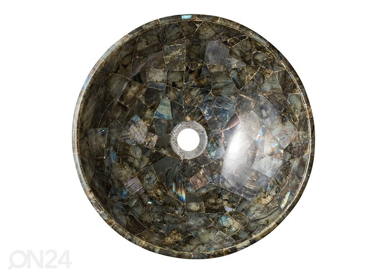 Poolvääriskivist valamu suurendatud