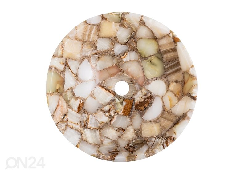 Poolvääriskivist valamu suurendatud