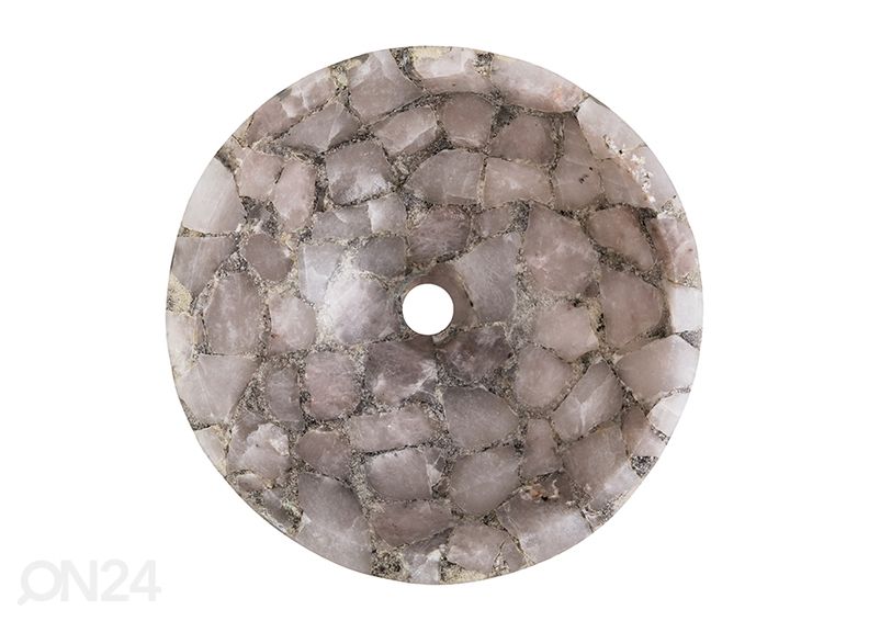 Poolvääriskivist valamu suurendatud