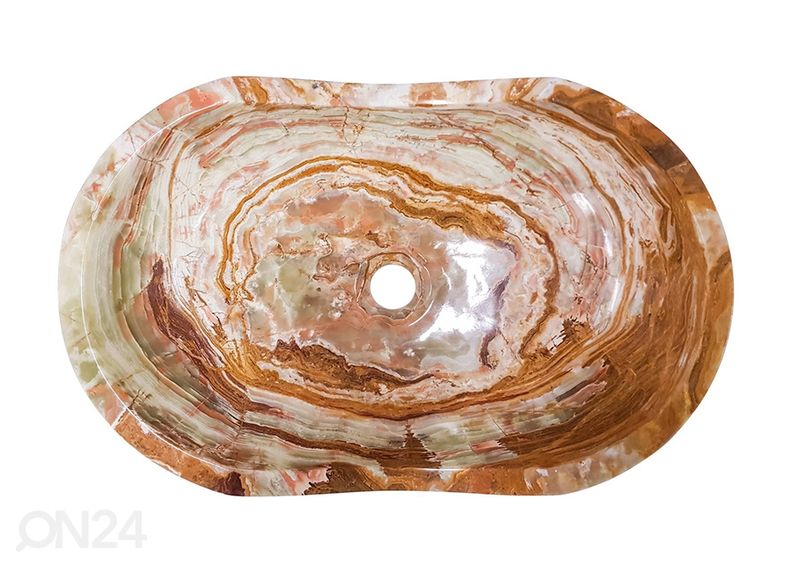 Poolvääriskivist valamu suurendatud