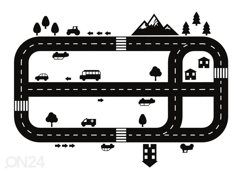 Põrandakleebis Autorada suurendatud