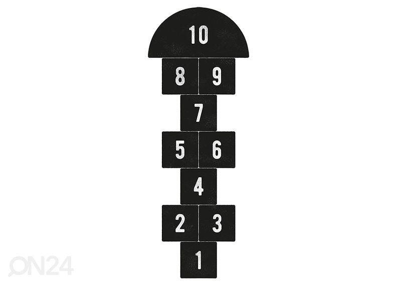 Põrandakleebis Keksumäng, must suurendatud