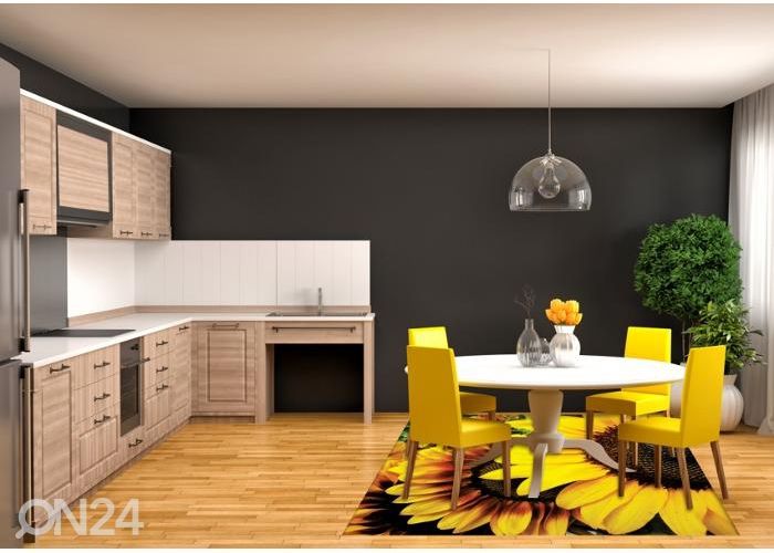 Põrandakleebis Sunflowers 170x170 cm suurendatud