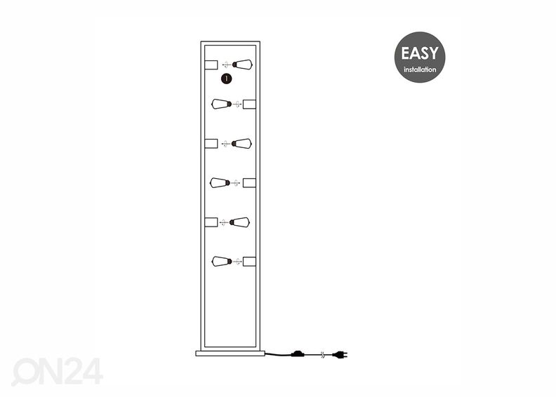 Põrandalamp Preto suurendatud