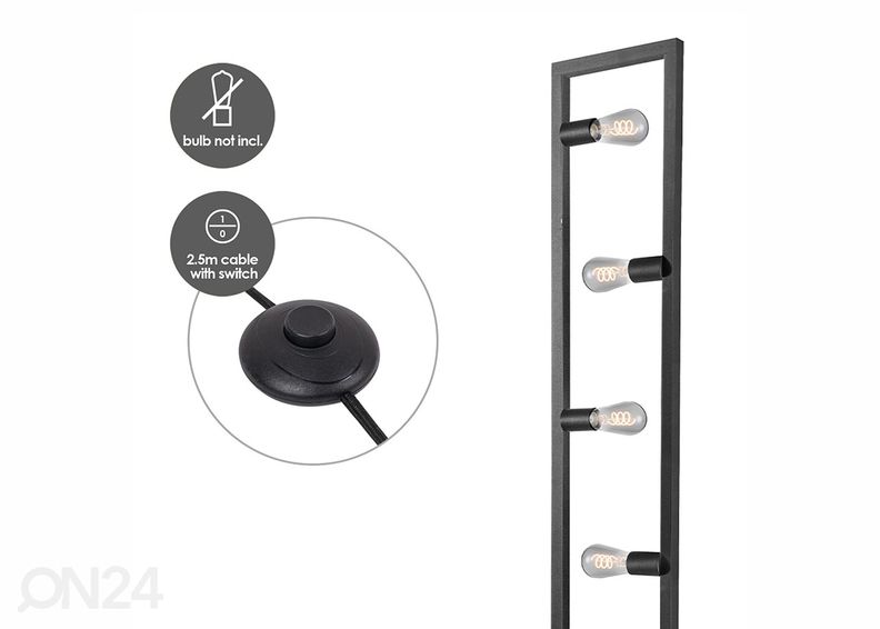 Põrandalamp Preto suurendatud