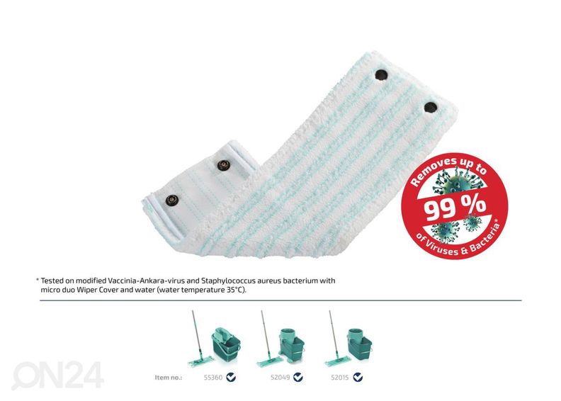 Põrandapesija vahetuskate Leifheit Twist XL MicroDuo suurendatud