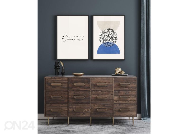 Poster All you need is love 30x40 cm suurendatud