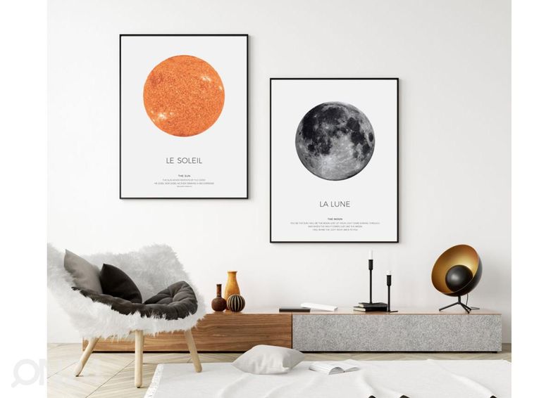 Poster Le Soleil 50x70 cm suurendatud