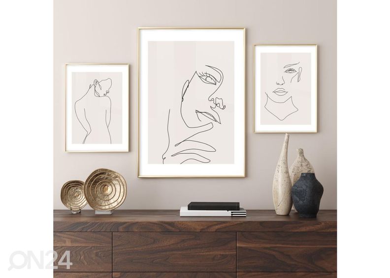 Poster Line art naine II 70x100 cm suurendatud