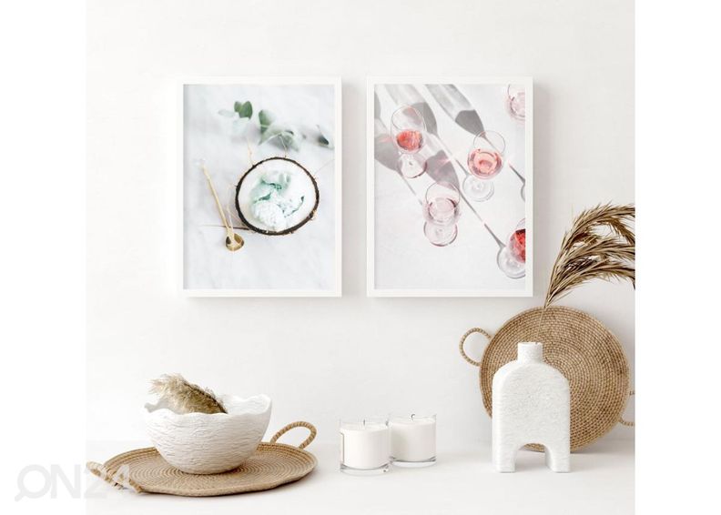 Poster Roosa mull 30x40 cm suurendatud
