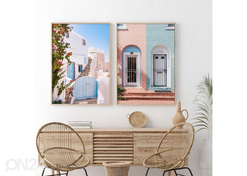 Poster Santorini 40x50 cm suurendatud