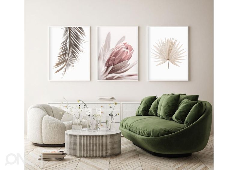 Poster Troopiline palmileht 40x50 cm suurendatud