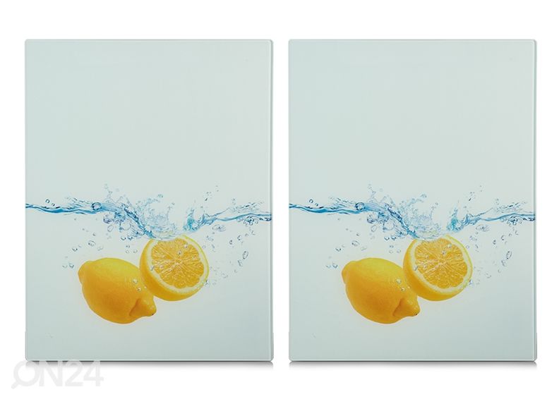 Pritsmekaitse/pliidiplaadikate Lemon Splash XL 52x40 cm 2 tk suurendatud