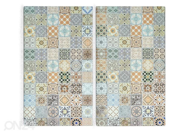 Pritsmekaitse/pliidiplaadikate Mosaik 52x30 cm 2 tk suurendatud