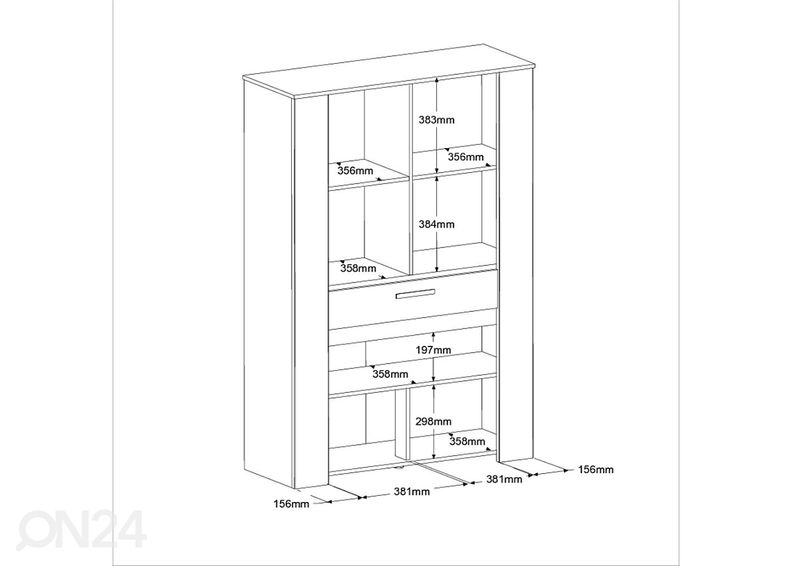Puhvetkapp Helma 110 cm suurendatud