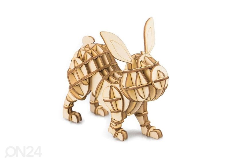 Puidust 3D pusle Jänes suurendatud