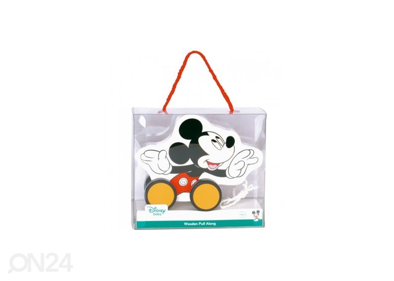 Puidust Disney järelveetav mänguasi Miki suurendatud