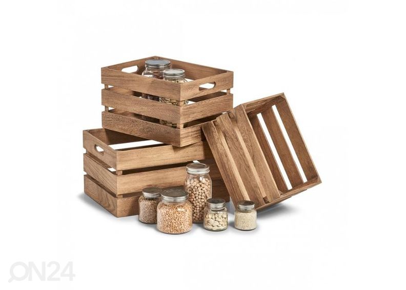 Puidust hoiukast Vintage suurendatud