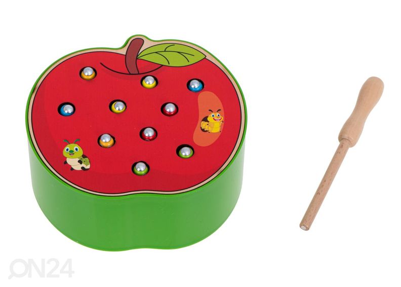 Puidust mäng Õunaussid suurendatud